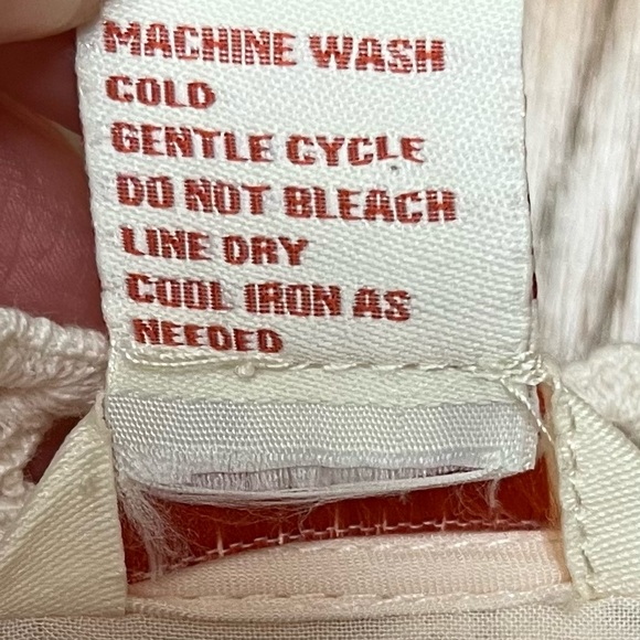 Sundance Romantic Boho Long Sleeve Button Front Open Knit Details Peasant Blouse - Picture 12 of 14